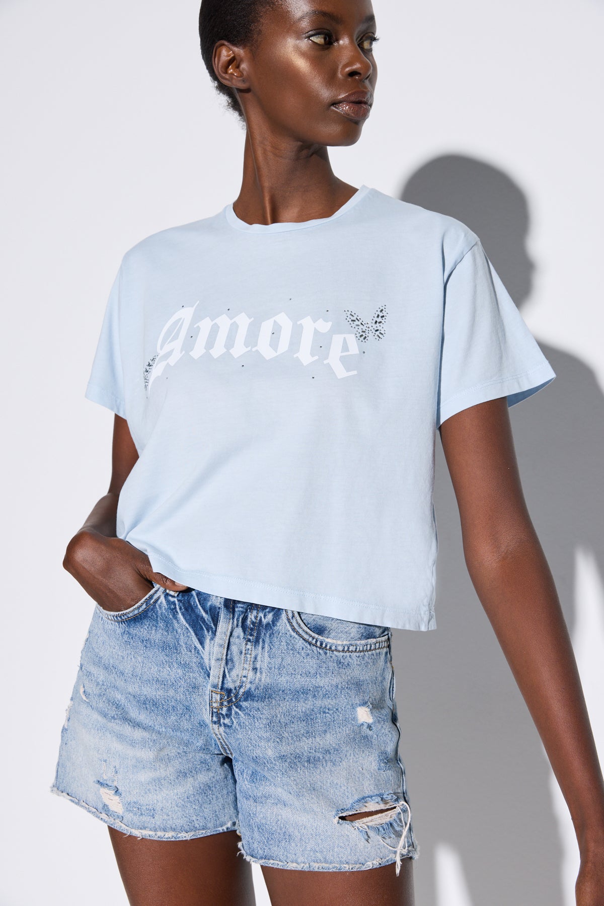 Baskılı Crop T-shirt