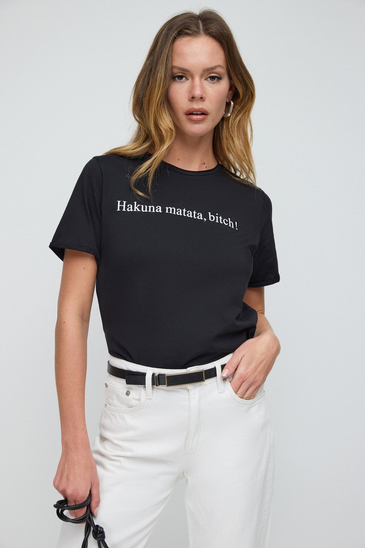 Slogan Baskılı Basic T-shirt