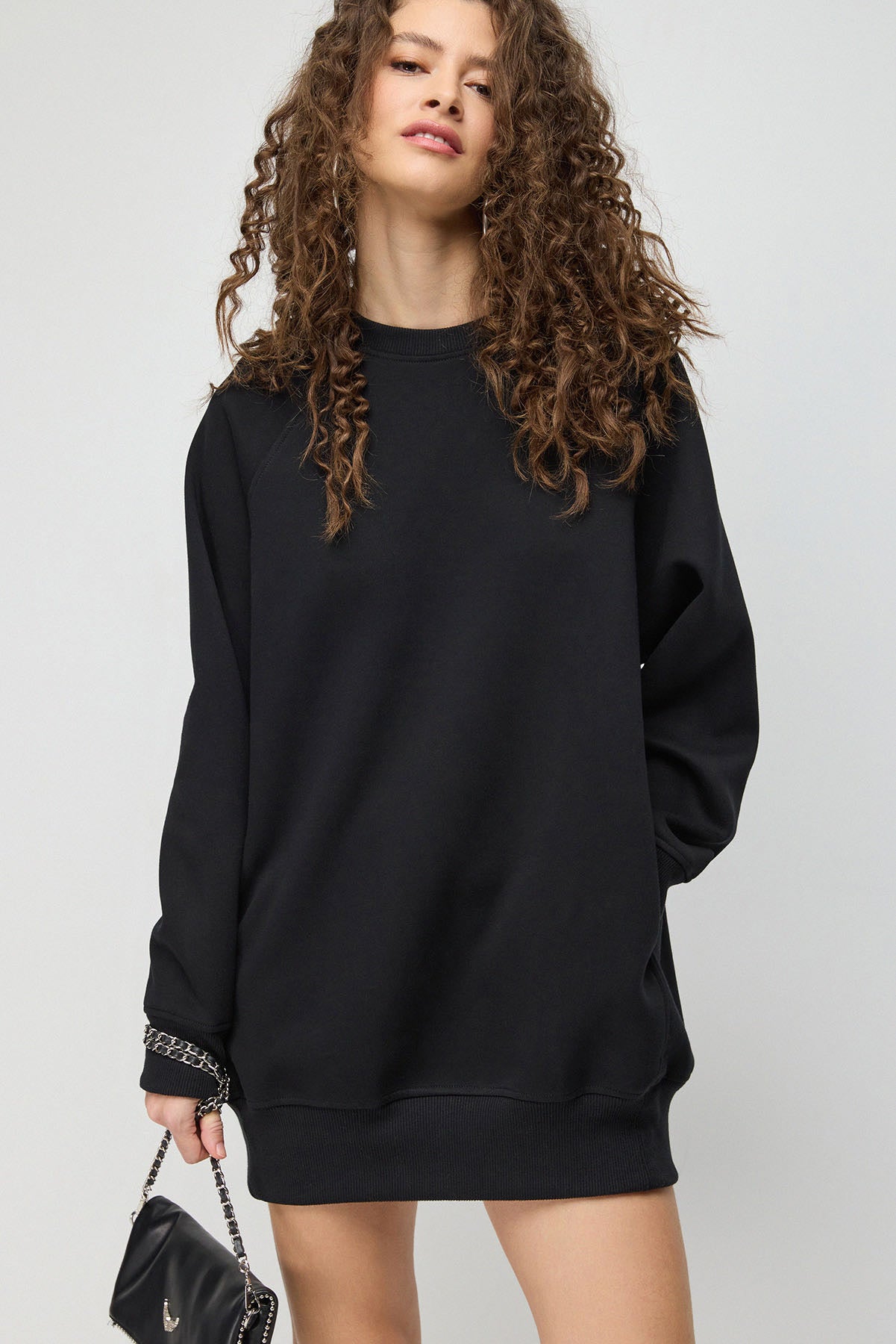 Pamuklu Sweatshirt Elbise