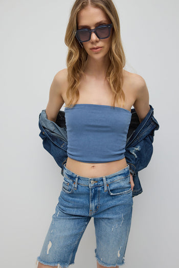 Crop Top Asit Yıkamalı