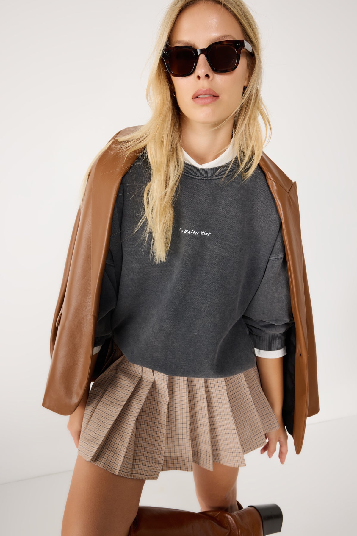 Soluk Efektli Oversize Sweatshirt