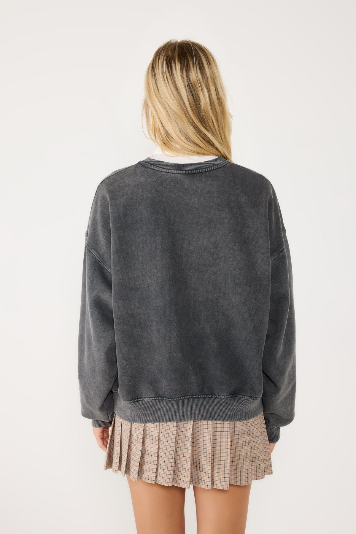 Soluk Efektli Oversize Sweatshirt