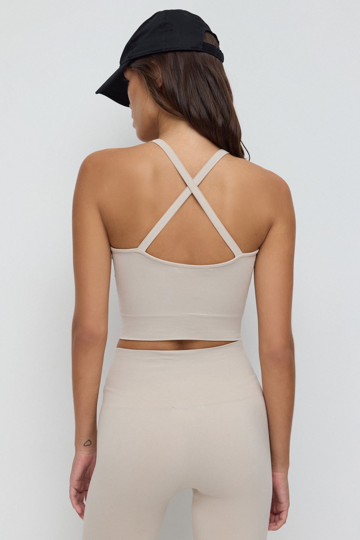 Seamless Çapraz Askılı Crop Top