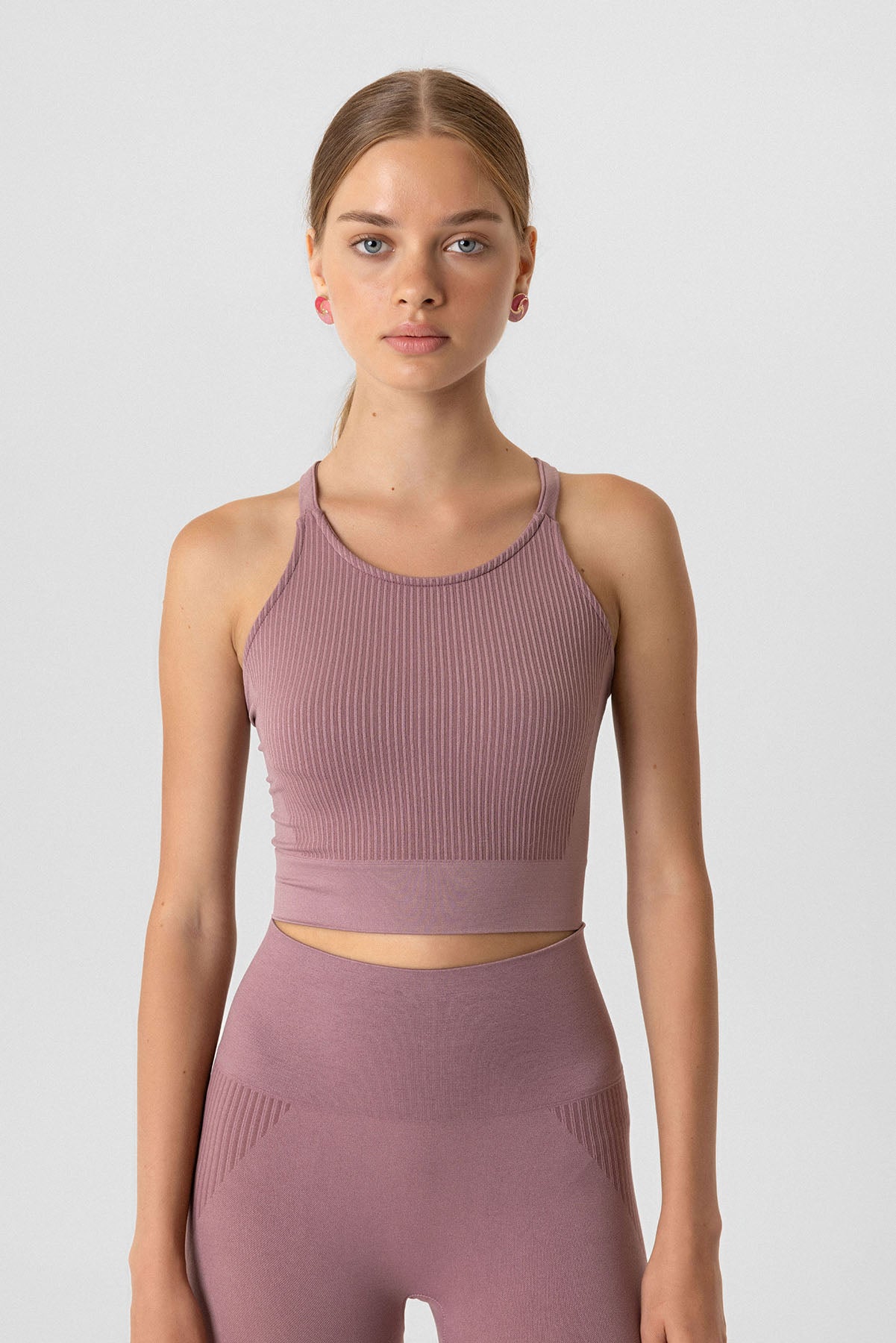 Seamless Çapraz Askılı Crop Top