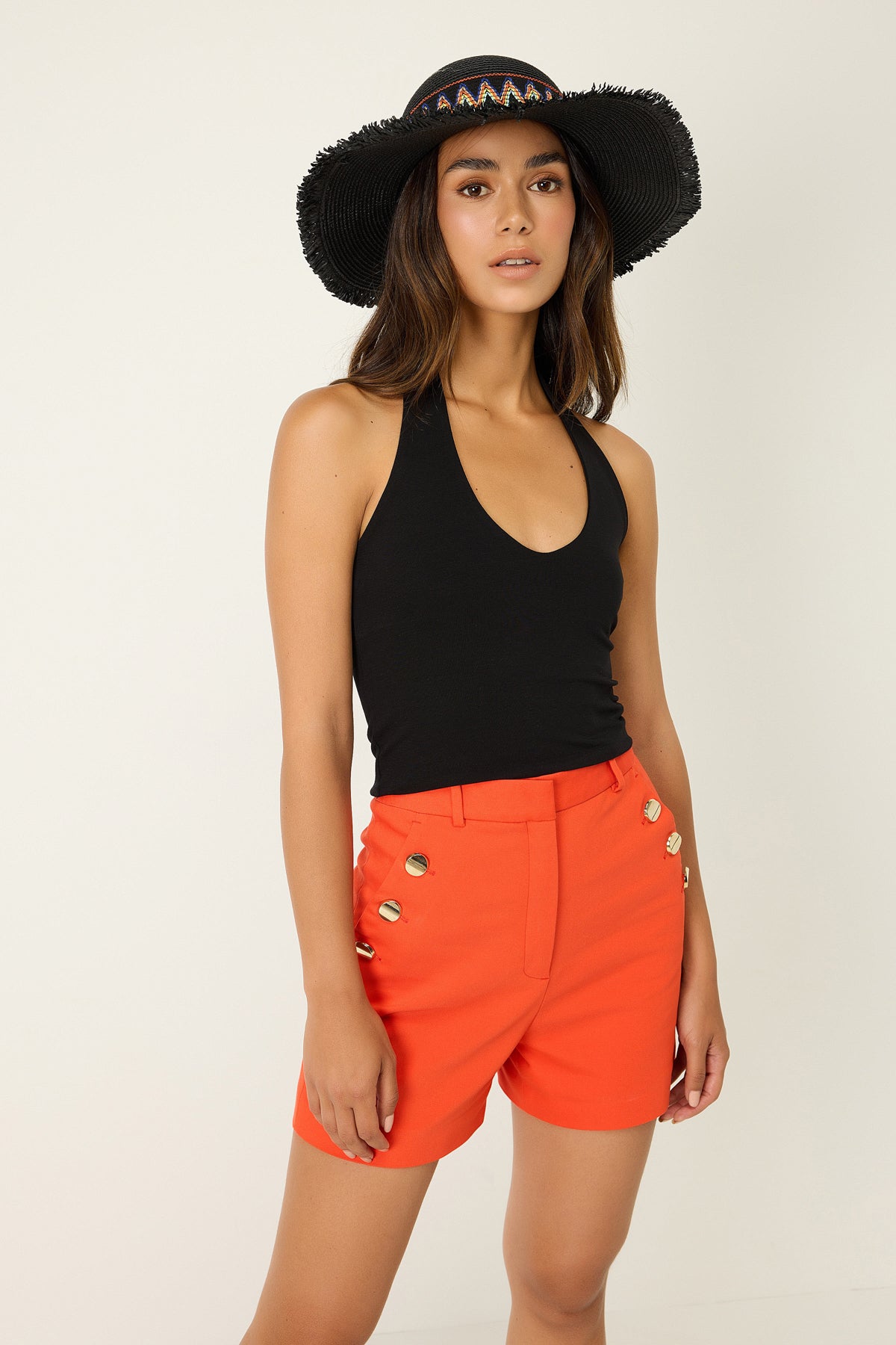 Halter Yaka Crop Top